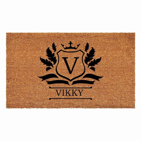 Calloway Mills Monogram Door Mat, Black, Natural, 24 in W x 48 in L 108242448V